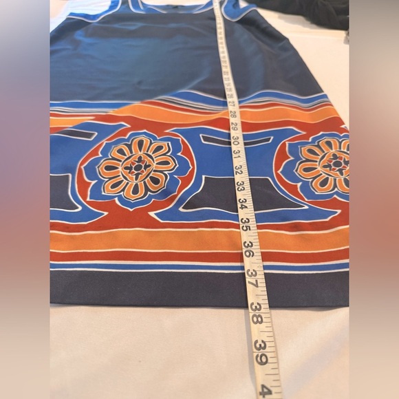 Banana Republic Navy Blue Colorblock Border Print Dress – Size 10 NWOT - Picture 9 of 13